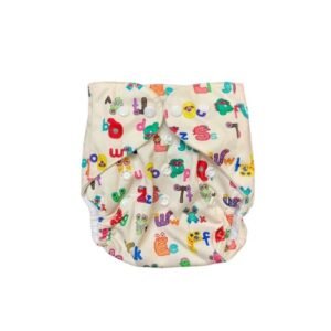 Reusable Diaper with 2 inserts - Alphabets