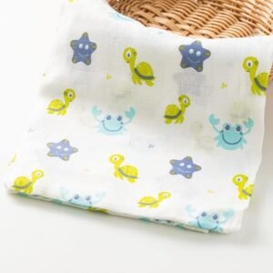 Hooded muslin towel - Tortoise