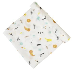 Hooded muslin towel - Parrot