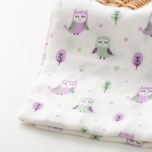 Bath towel muslin - owl
